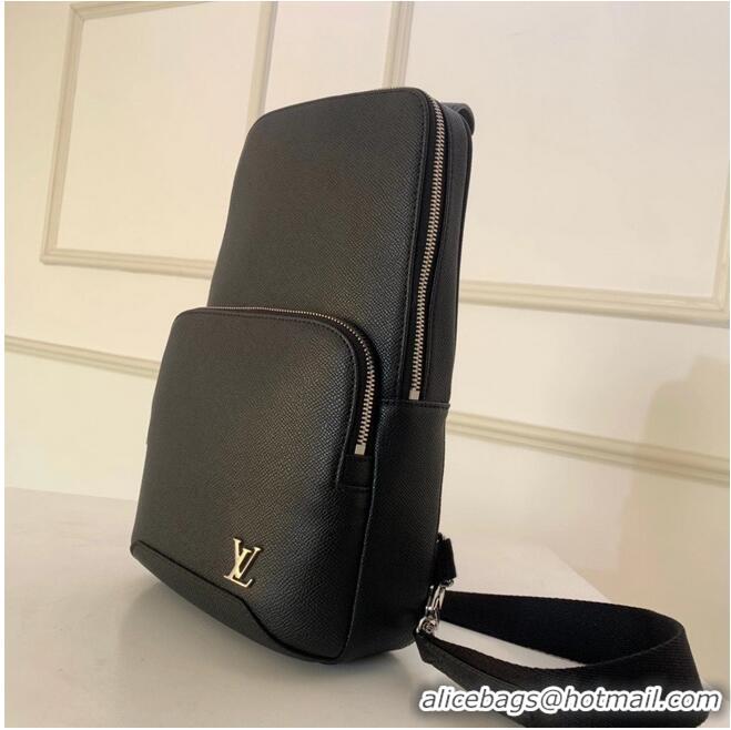 Grade Quality Louis Vuitton Taiga Leather AVENUE SLING BAG M30701 Black