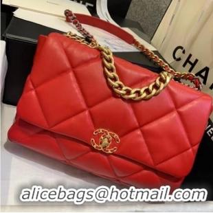 Top Quality Chanel 19 Large Flap Bag AS1162 Red