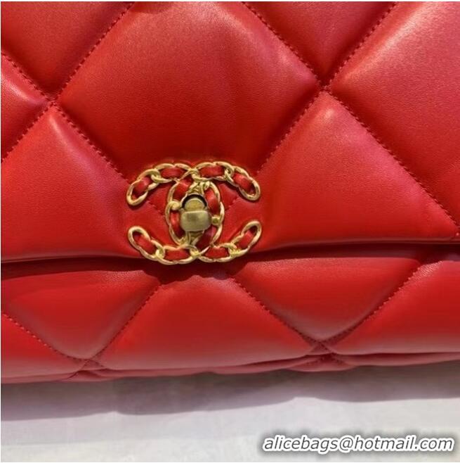 Top Quality Chanel 19 Large Flap Bag AS1162 Red