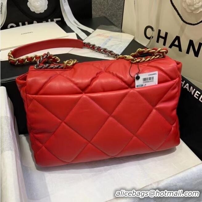 Top Quality Chanel 19 Large Flap Bag AS1162 Red