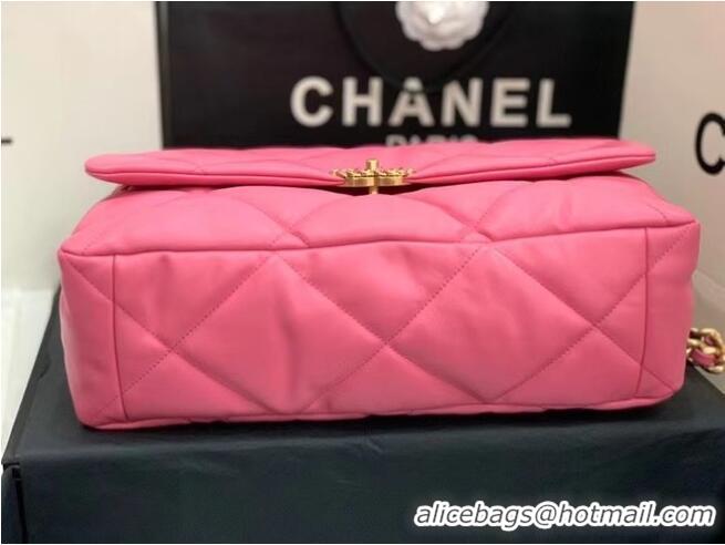 Cheap Wholesale chanel 19 large flap bag AS1162 rose