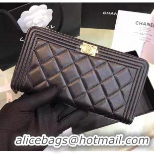 Buy Discount Chanel Lambskin & Gold-Tone Metal A81799 Black Gold