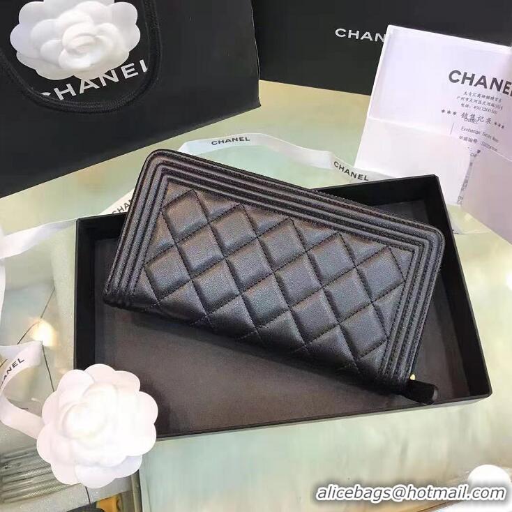 Buy Discount Chanel Lambskin & Gold-Tone Metal A81799 Black Gold