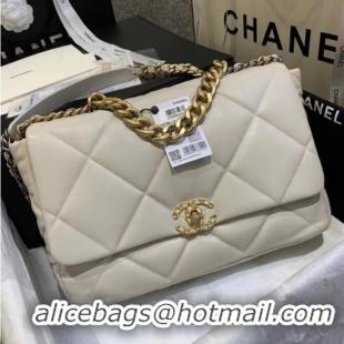 Shop Cheap Chanel 19 Large Flap Bag AS1162 Beige