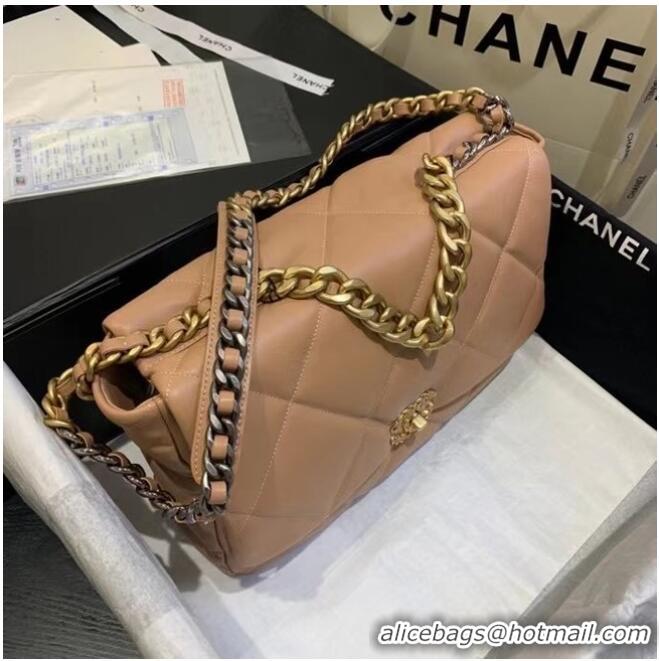 Original Cheap Chanel 19 Large Flap Bag AS1162 Light Pink