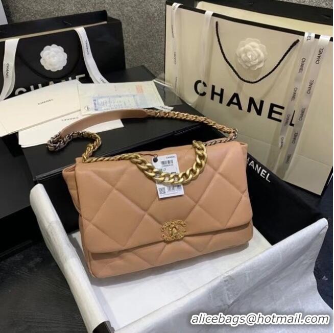 Original Cheap Chanel 19 Large Flap Bag AS1162 Light Pink