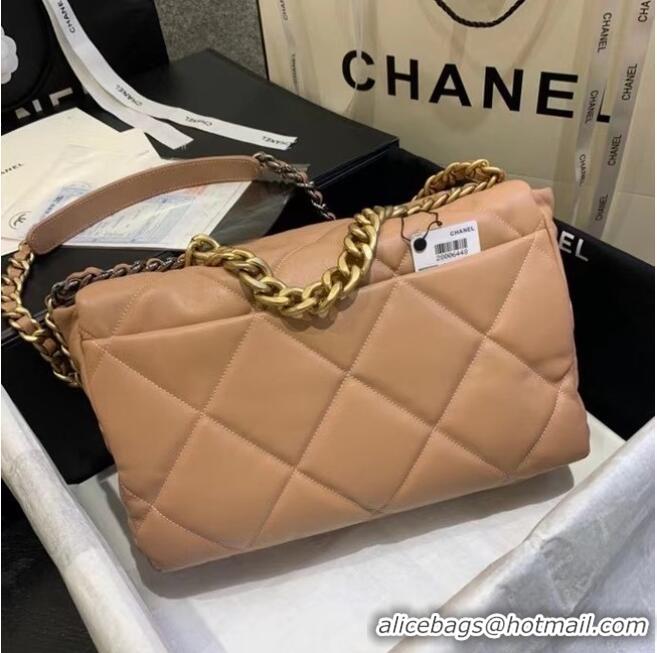 Original Cheap Chanel 19 Large Flap Bag AS1162 Light Pink