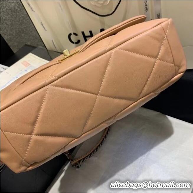 Original Cheap Chanel 19 Large Flap Bag AS1162 Light Pink