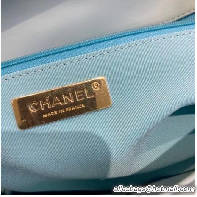 Buy Luxury Chanel 19 Large Flap Bag AS1162 Sky Blue