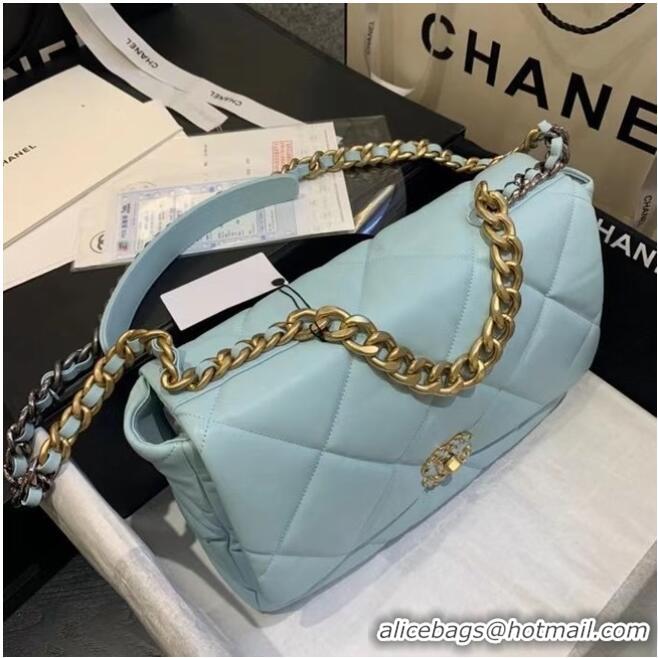 Buy Luxury Chanel 19 Large Flap Bag AS1162 Sky Blue