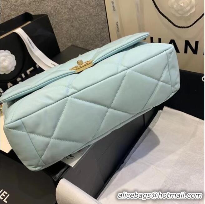 Buy Luxury Chanel 19 Large Flap Bag AS1162 Sky Blue