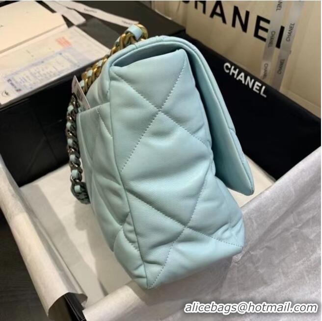 Buy Luxury Chanel 19 Large Flap Bag AS1162 Sky Blue