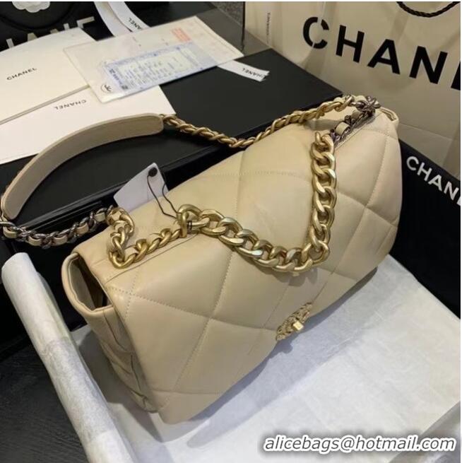 Popular Style Chanel 19 Large Flap Bag AS1162 Light Apricot