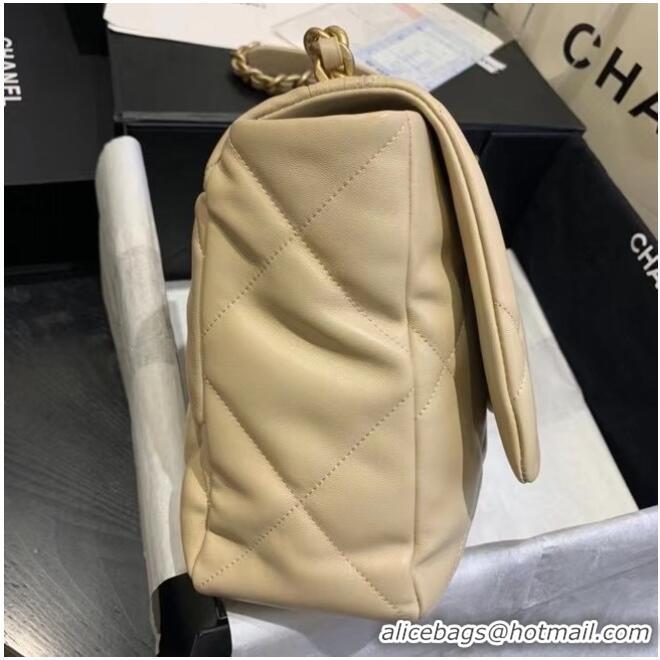 Popular Style Chanel 19 Large Flap Bag AS1162 Light Apricot