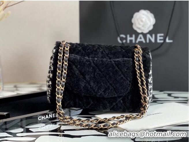 Best Price Chanel classic handbag Tweed & Gold-Tone Metal A01112-4