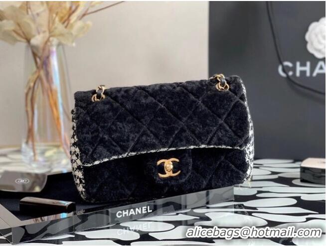 Best Price Chanel classic handbag Tweed & Gold-Tone Metal A01112-4