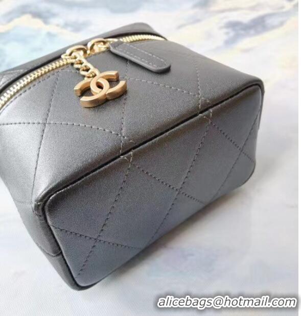 Top Design Chanel Lambskin Crystal Calfskin & Gold-Tone Metal AS1889 black