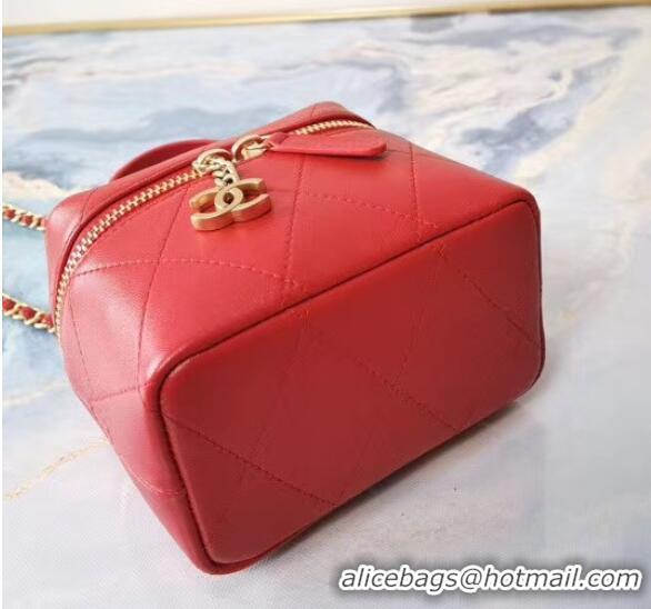 Cheapest Chanel Lambskin Crystal Calfskin & Gold-Tone Metal AS1889 red