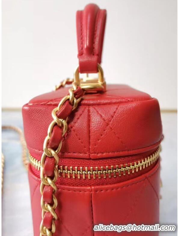 Cheapest Chanel Lambskin Crystal Calfskin & Gold-Tone Metal AS1889 red