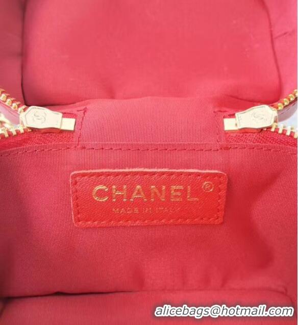 Cheapest Chanel Lambskin Crystal Calfskin & Gold-Tone Metal AS1889 red