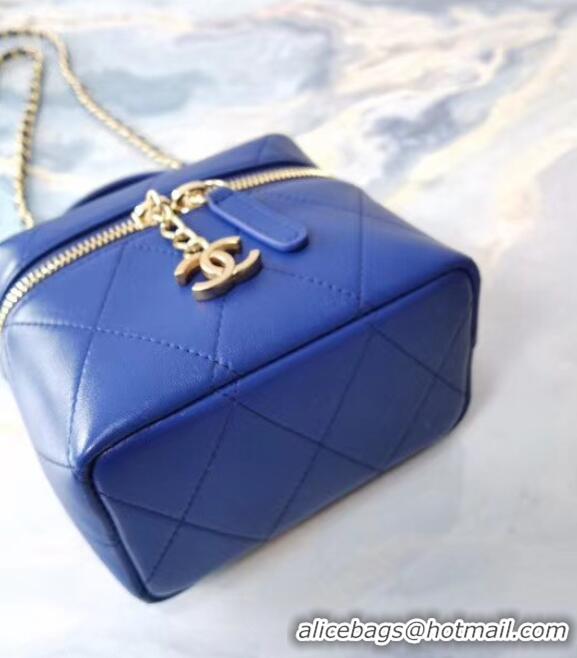 Good Product Chanel Lambskin Crystal Calfskin & Gold-Tone Metal AS1889 blue