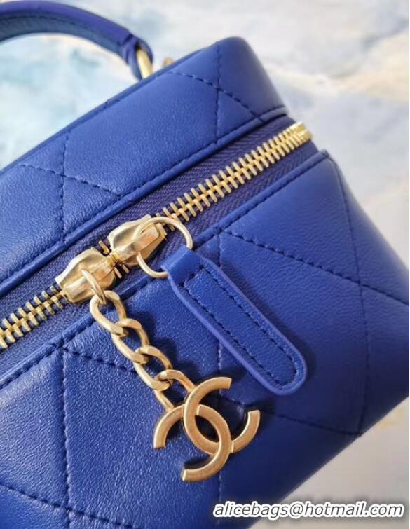 Good Product Chanel Lambskin Crystal Calfskin & Gold-Tone Metal AS1889 blue