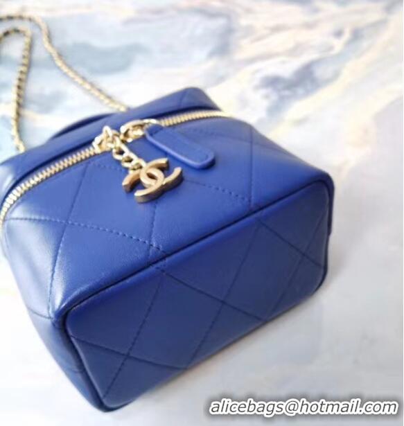 Good Product Chanel Lambskin Crystal Calfskin & Gold-Tone Metal AS1889 blue