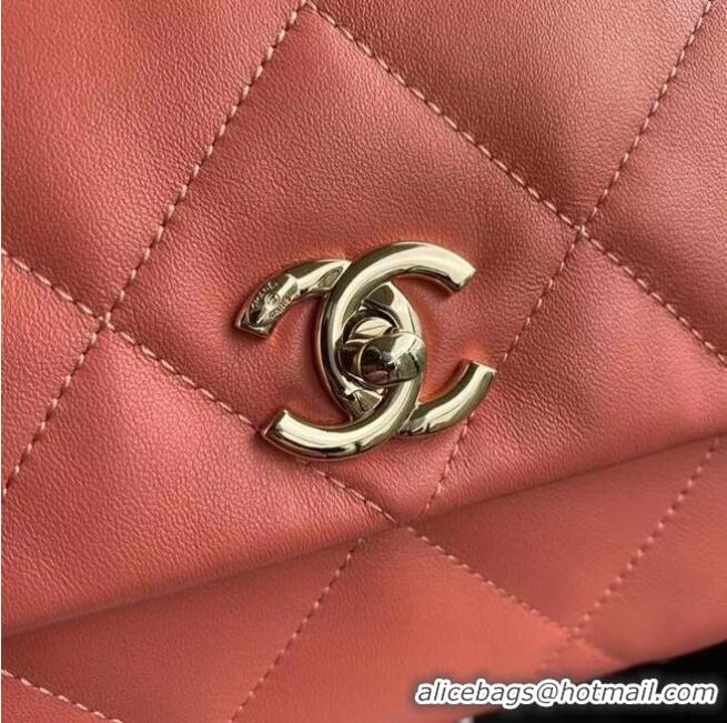 Super Quality Chanel flap bag Lambskin & Gold-Tone Metal AS2299 pink