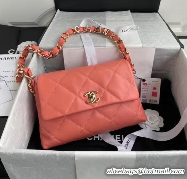 Super Quality Chanel flap bag Lambskin & Gold-Tone Metal AS2299 pink