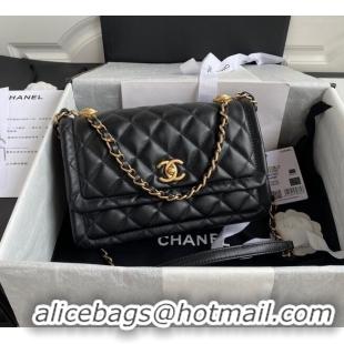 Low Price Chanel Flap Bag Sheepskin & Gold-Tone Metal AP1737 Black