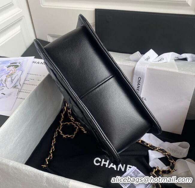 Low Price Chanel Flap Bag Sheepskin & Gold-Tone Metal AP1737 Black