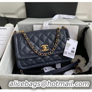 Traditional Specials Chanel Flap Bag Sheepskin & Gold-Tone Metal AP1737 Navy