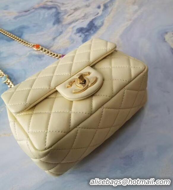 Super Quality Chanel flap bag Lambskin Resin & Gold-Tone Metal AS2379 Yellow