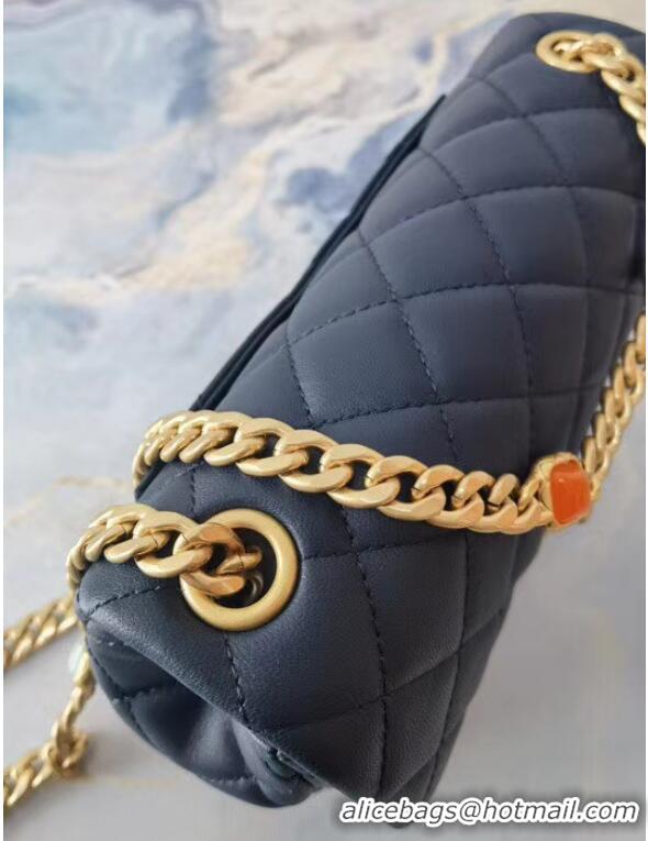 Good Looking Chanel flap bag Lambskin Resin & Gold-Tone Metal AS2380 Navy