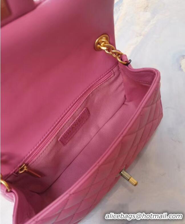 Buy Discount Chanel flap bag Lambskin Resin & Gold-Tone Metal AS2380 Pink