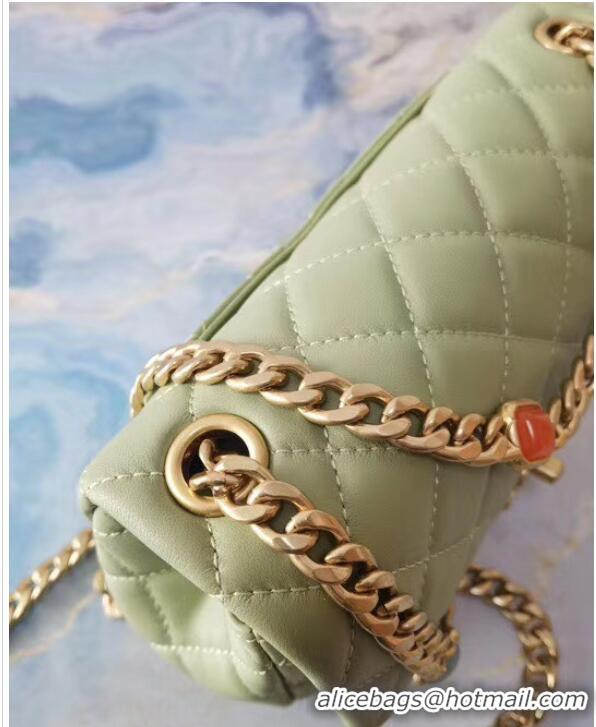 Good Product Chanel flap bag Lambskin Resin & Gold-Tone Metal AS2380 light green