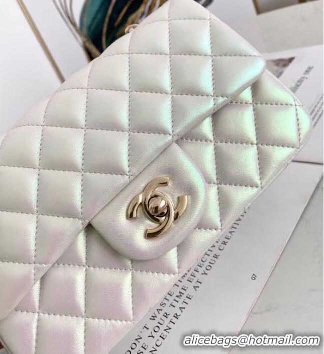 Trendy Design Chanel Flap Bag Iridescent Calfskin&Gold-Tone AS1116 White