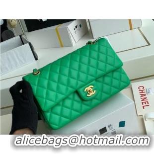 Inexpensive Chanel Flap Shoulder Bag Original Sheepskin leather A1112 Green