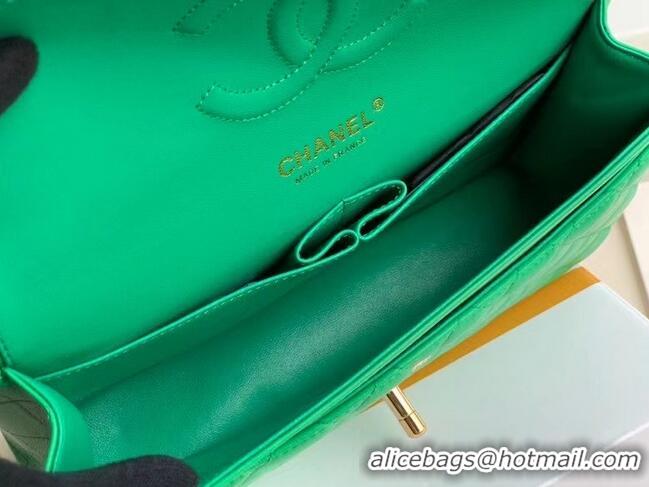 Inexpensive Chanel Flap Shoulder Bag Original Sheepskin leather A1112 Green