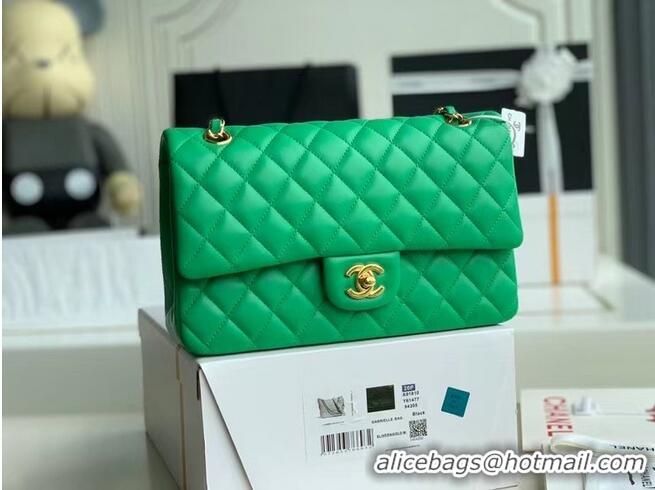 Inexpensive Chanel Flap Shoulder Bag Original Sheepskin leather A1112 Green