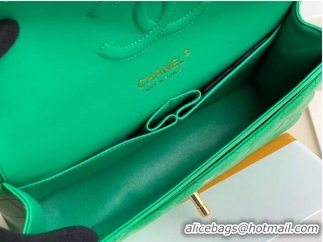 Inexpensive Chanel Flap Shoulder Bag Original Sheepskin leather A1112 Green