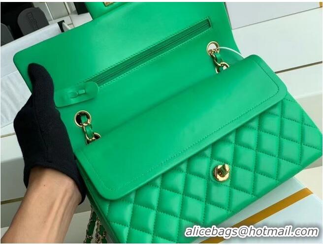 Inexpensive Chanel Flap Shoulder Bag Original Sheepskin leather A1112 Green