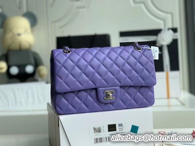 Good Product Chanel Flap Shoulder Bag Original Sheepskin leather A1112 Purple