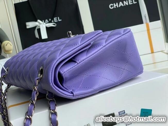 Good Product Chanel Flap Shoulder Bag Original Sheepskin leather A1112 Purple