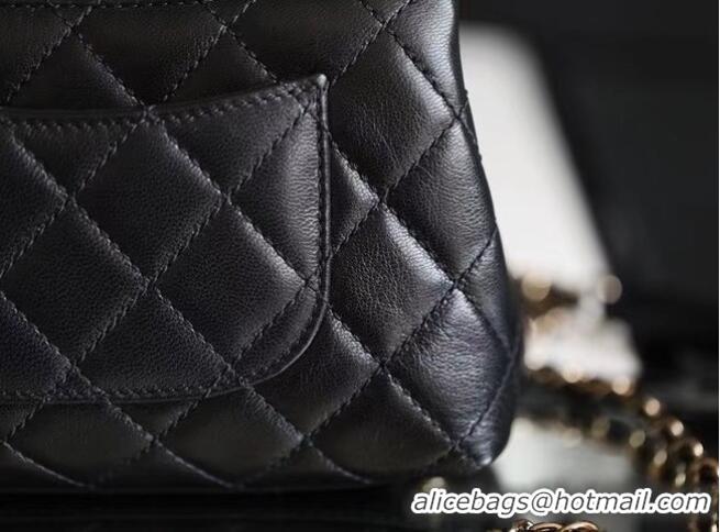 Inexpensive Chanel Mini Flap Bag With Top Handle AS2215 Black