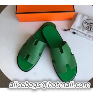 Hot Style Hermes Izmir Sandal For Men in Epsom Calfskin Green 062283