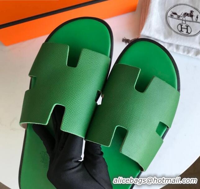 Hot Style Hermes Izmir Sandal For Men in Epsom Calfskin Green 062283