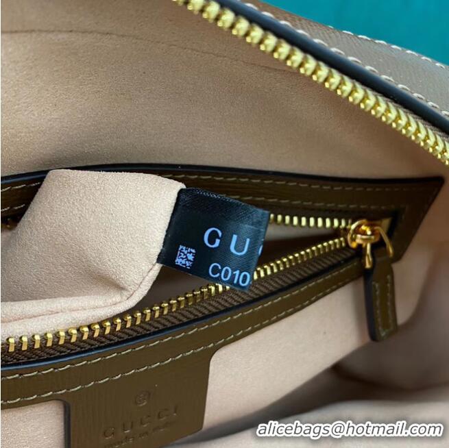 Top Quality Gucci Horsebit 1955 small GG Supreme canvas shoulder bag 645454 brown