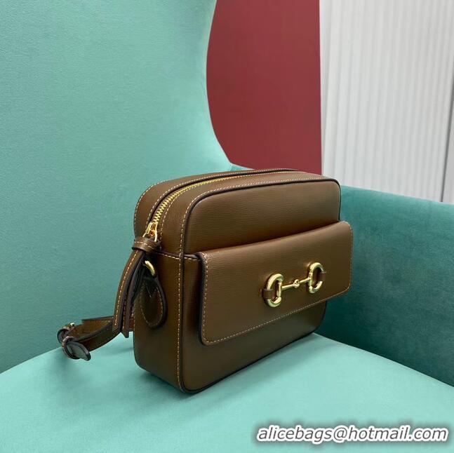 Super Quality Gucci Horsebit 1955 small shoulder bag 645454 brown