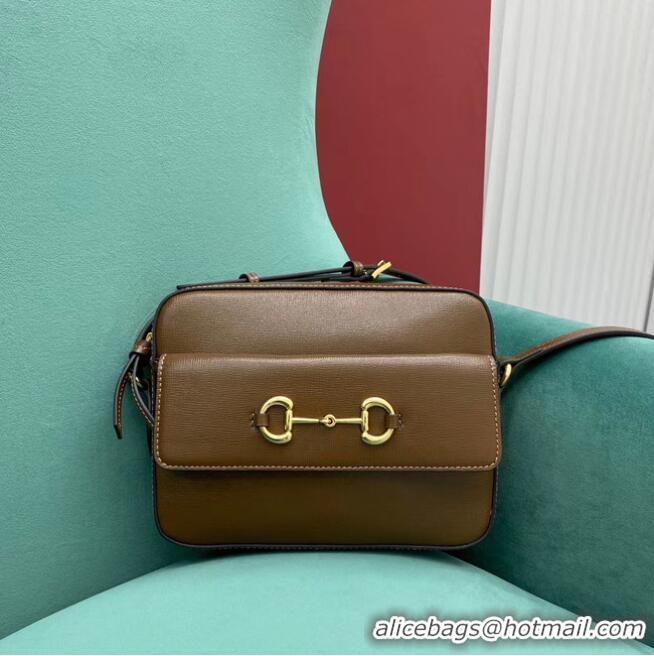 Super Quality Gucci Horsebit 1955 small shoulder bag 645454 brown